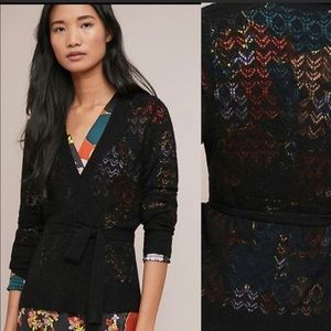 Anthropologie Meadow Rue Wesley Wrap Cardigan w/tie